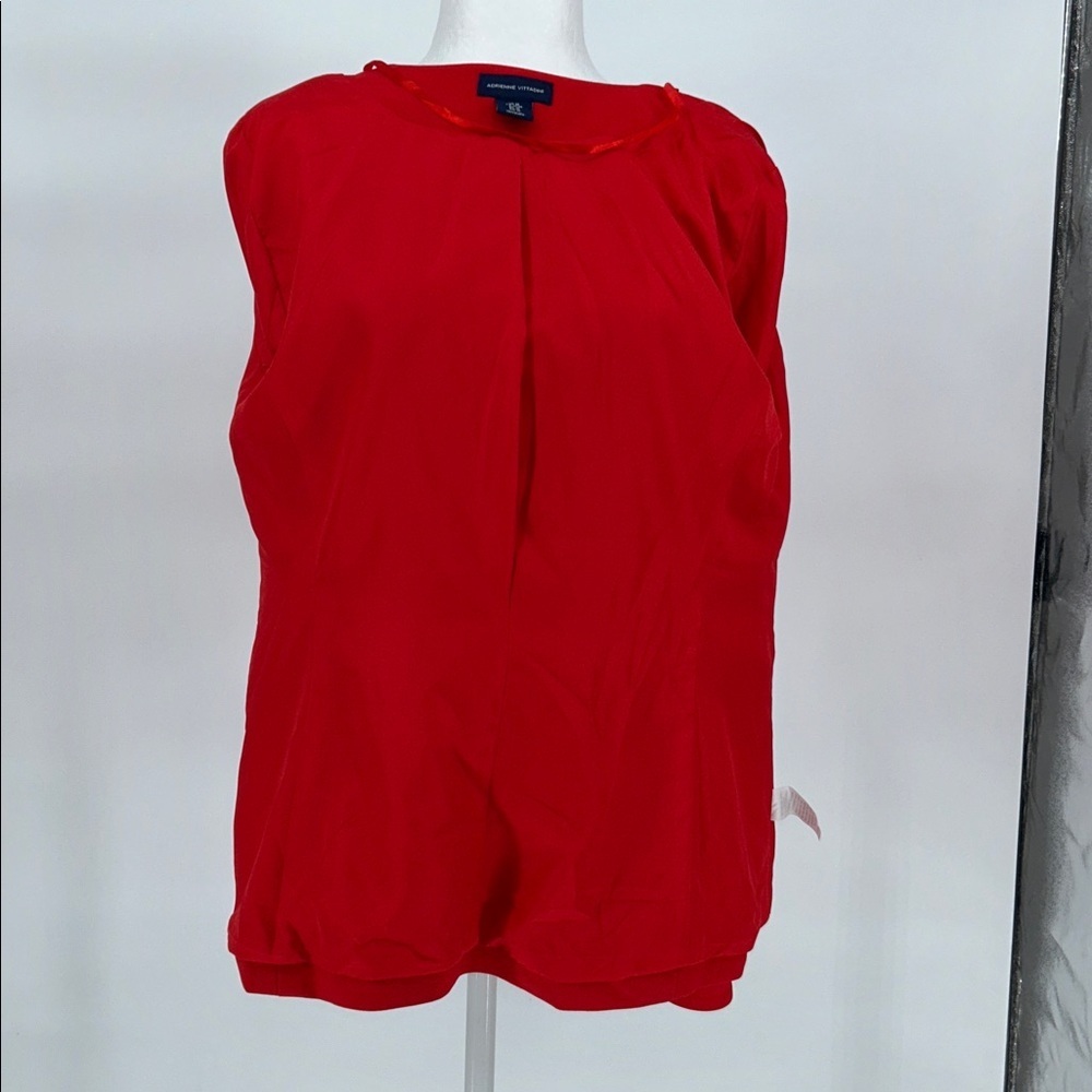 Adrienne Vittadini/Sandro Red Open-Front Blazer (Size Medium) - Picture 7 of 11